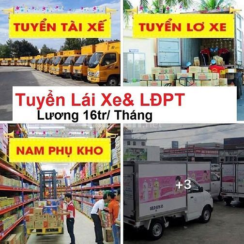 KHÁNH HOÀ ==> Tuyển Gấp Nam Tài Xế bằng B2 C và Phụ Kho Phụ Xe 62581495 KHÁNH HOÀ ==> Tuyển Gấp Nam Tài Xế bằng B2 C và Phụ Kho Phụ Xe