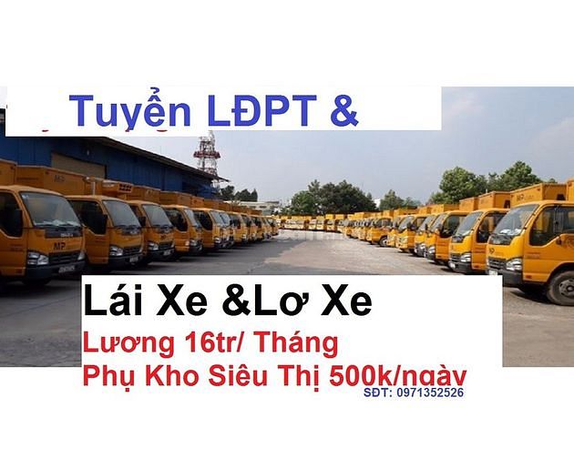 Khánh Hoà tuyển Tài xế lơ xe phụ kho phụ xe làm chính thức, thời vụ