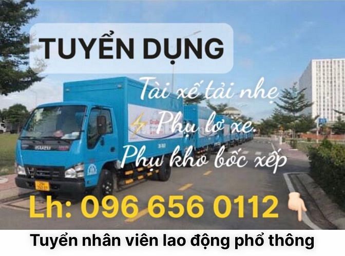 VIỆC LÀM KHÁNH HOÀ : lái xe tải nhẹ và phụ xe. Phụ kho 1 VIEC LAM KHANH HOA lai xe tai nhe va